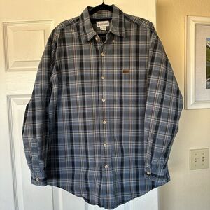 Carhartt Gray and Brown Plaid Men's Shirt